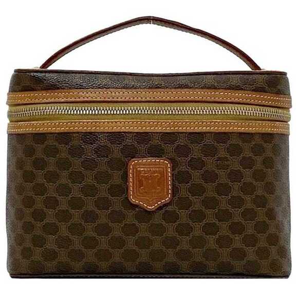 CELINE Brown Leather Vanity Bag - Picture 1 of 11